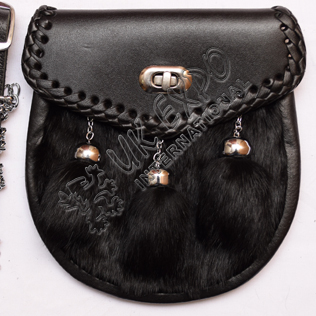 Black Leater and Black fur with Black Lock