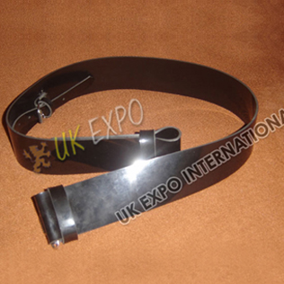 Black PVC Shine flexibel Kilt Waist Belt