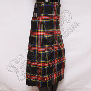 Black Stewart Tartan Ladies Long Skirts