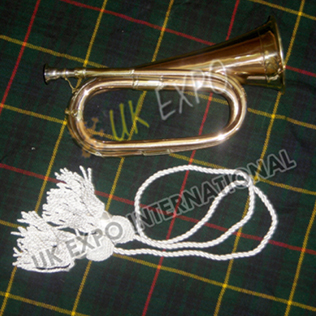 Brass Bugle with Silk Cord