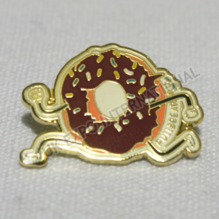 Donut Gold Colored Pin