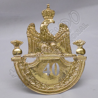 French Grenadier 1812 Shako Plate Brass 40th Regiment