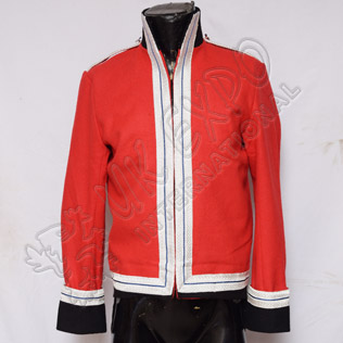 French Officer Coat with Blue Line Silver coat and