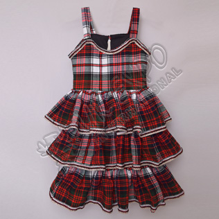 Girls MacDonald Dress Tartan Sleeveless Full Skirt For 4 Year Old