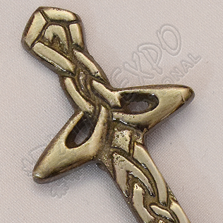 Heritage Knotwork Shiny Antique Kilt Pin