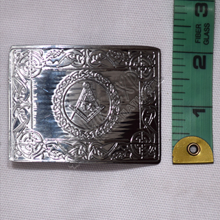 Masonic with Celtic Chain Chrome Plated Baby Buckle
