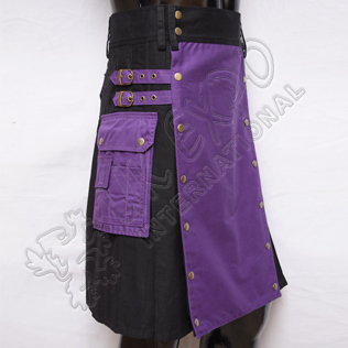 black and purple kilt