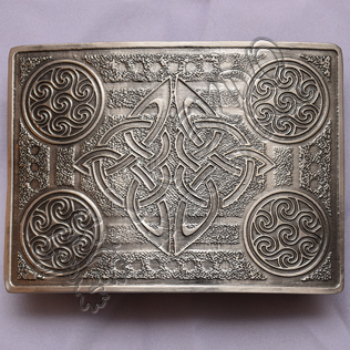 Scottish Celtic Design Brass Antique Kilt Buckle