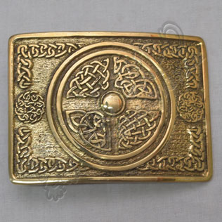 Scottish Celtic Design Brass Kilt Buckle