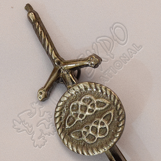 Scottish Celtic Design Shiny Antique Kilt Pin