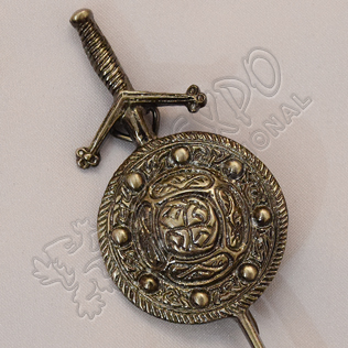 Scottish Celtic Design Shiny Antique Kilt Pin