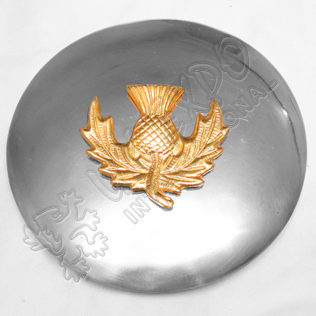 Gold Thistle Badge with Plain Brooch