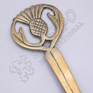 Thistle Brass Antique Kilts Pin