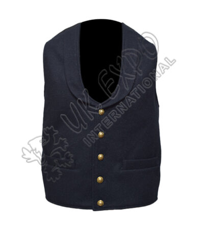 19th Century Civil War Brown Wool Vest