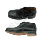 Civil War Black Leather Ankle Boot