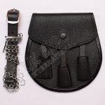 Black Leather Traditional Sporran