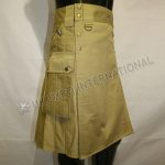 Men Exe Khaki Sports Casual Utility Kilt