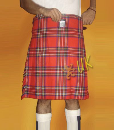 Scottish Royal Stewart Tartan 8 Yards Kilt