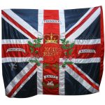 92nd Regiment Gordon Highlanders as carried at Waterloo large hand embroidery flag