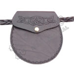 Black Leather Celtic Embossed Leather Laced Fit Sporran