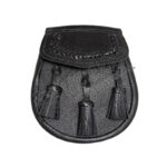 Black Leather Embossed Day Wear Sporran