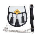 White with Black Piping Day wear sporran