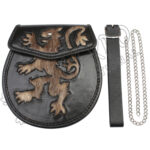 Rampart Lion Embossed Leather Sporran
