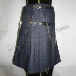 Active Men Blue Denim Utility Kilt