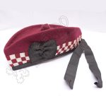 Airborne Maroon Glengarry Hat With White Dicing