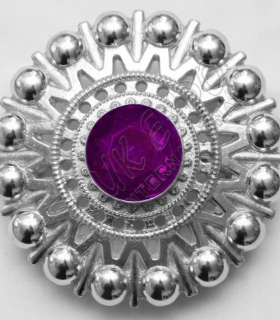 Amethyst Stone Snap Button Fit Brooches