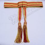 Army Sash Red With Golden bullion Waist Sash
