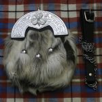 Artificial Rainbow Gray Celtic Full Dress Sporran