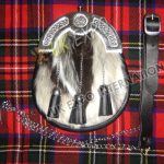 Celtic Multi Color Fur Leather Sporran