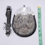 Gray Fur Baby Thistle Sporran
