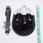 Black Fur Thistle Baby Sporran
