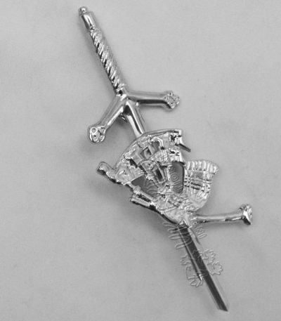 Bagpipe Kilt Pin Chrome