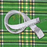 White Cotton Web Buckle Adjustable Kilt Belt