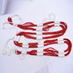 Belt Scarf White and Red Cavalry hussar Barrel Sash Silk