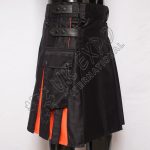 Black And Orange Hybrid Utility Kilt