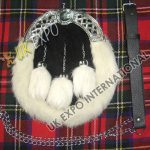 Night Black Rabbit Fur Trim Sporran