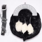 Celtic Knot Black Rabbit Fur Sporran