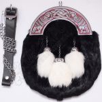 Birth Black Rabbit Hair Red Filling Sporran