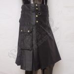 Black Cargo Utility Kilt