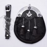 Black Cow Skin Day Wear Masonic Sporran