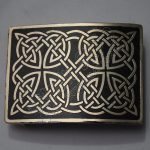 Black Color Filled Harik Antique Celtic Scottish Kilt Buckle