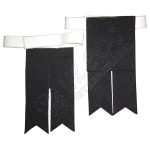 Black Gross Grain Ribbon Flashes With Velcro Closing