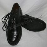 Black Ghillie Brogues Leather Upper With Rubber Sole