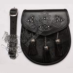 Celtic Black Goat Skin Sami Dress Sporran