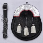Celtic Black Goat Skin Tassel Full Dress Sporran