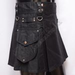 Black Ladies Utility Kilt
